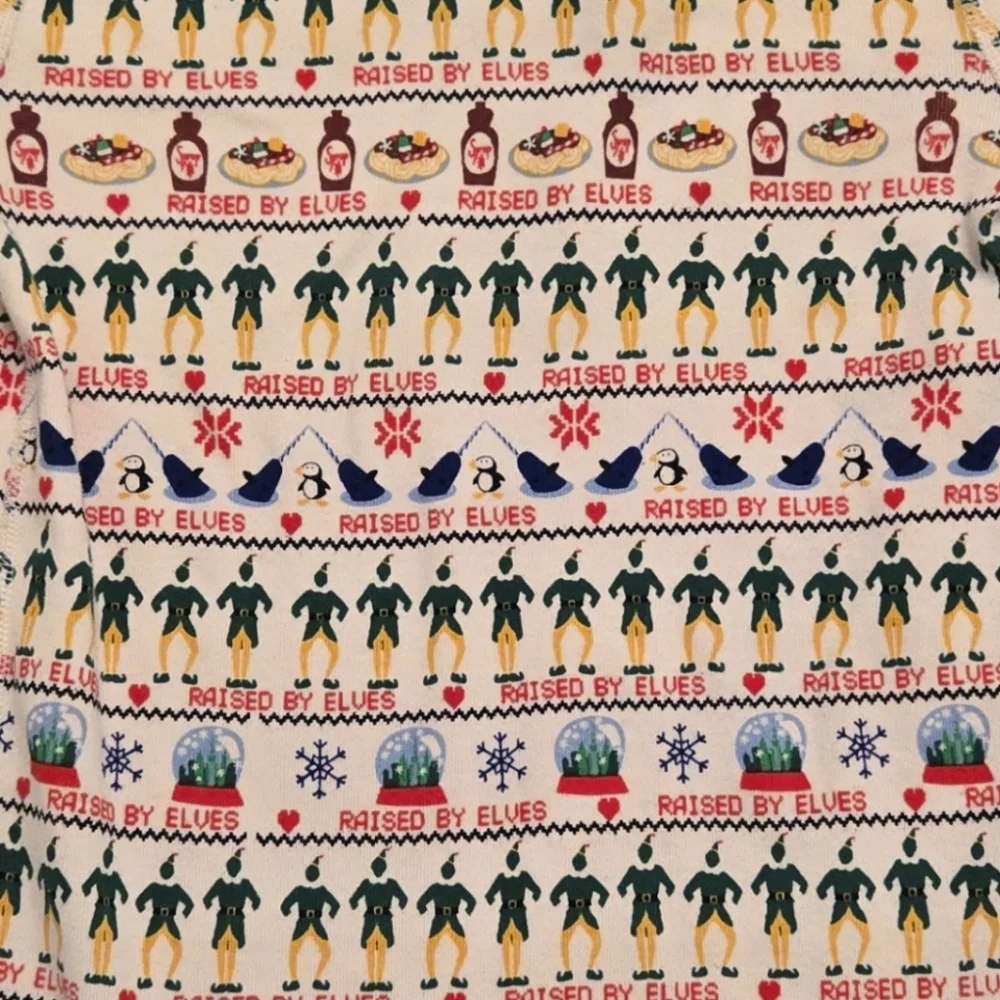 Hanna Andersson ELF Christmas 2-piece pajama top/pants set